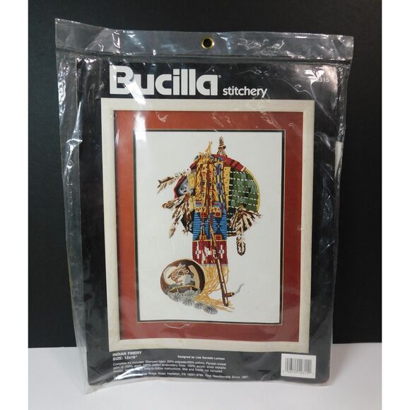 South Western Bucilla Stitch Kit 40315 Indian Finery Crewel Embroidery - Picture 1 of 5